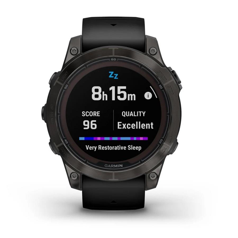 RELÓGIO GARMIN FÉNIX 7 Pro Sapphire SOLAR Edition Cinzento carbono em titânio revestido a DLC com bracelete preta