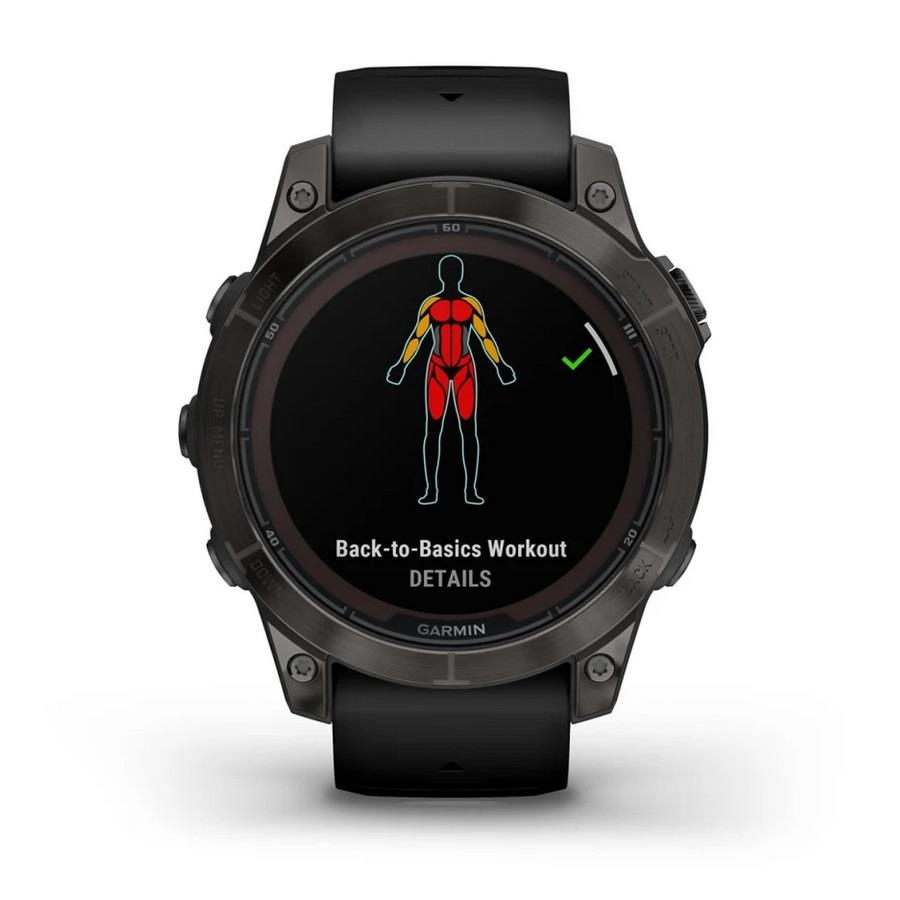 RELÓGIO GARMIN FÉNIX 7 Pro Sapphire SOLAR Edition Cinzento carbono em titânio revestido a DLC com bracelete preta