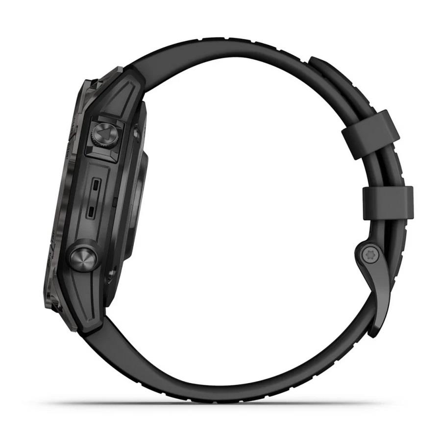 RELÓGIO GARMIN FÉNIX 7 Pro Sapphire SOLAR Edition Cinzento carbono em titânio revestido a DLC com bracelete preta