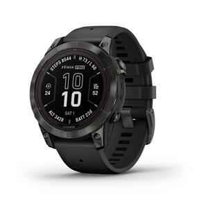 RELÓGIO GARMIN FÉNIX 7 Pro Sapphire SOLAR Edition Cinzento carbono em titânio revestido a DLC com bracelete preta