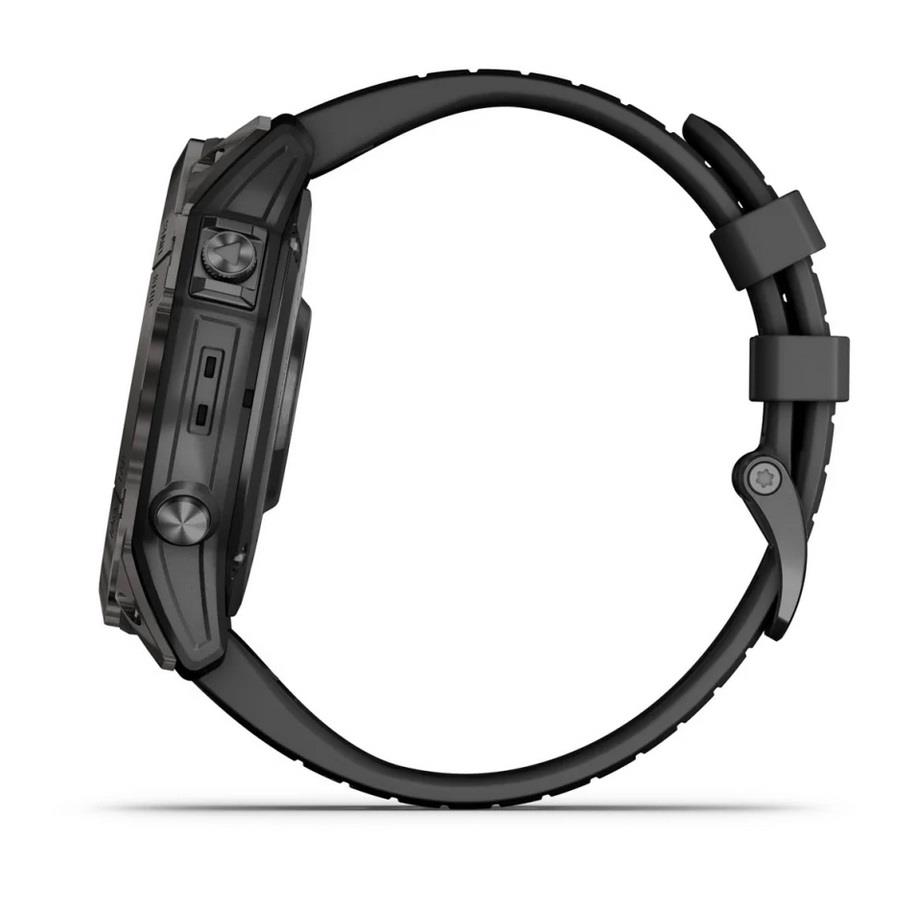 RELÓGIO GARMIN FÉNIX 7X Pro Sapphire SOLAR Edition Cinzento carbono em titânio revestido a DLC com bracelete preta