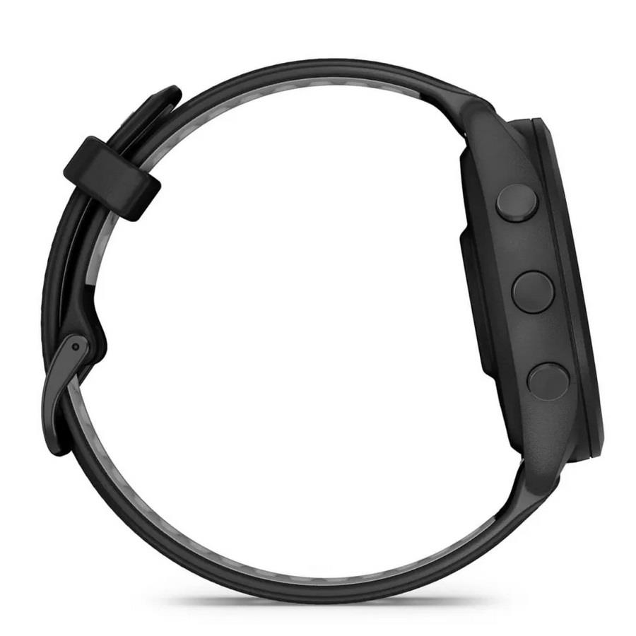 RELÓGIO GARMIN FORERUNNER 265 Rebordo e caixa pretos com bracelete preta/cinzento pó em silicone