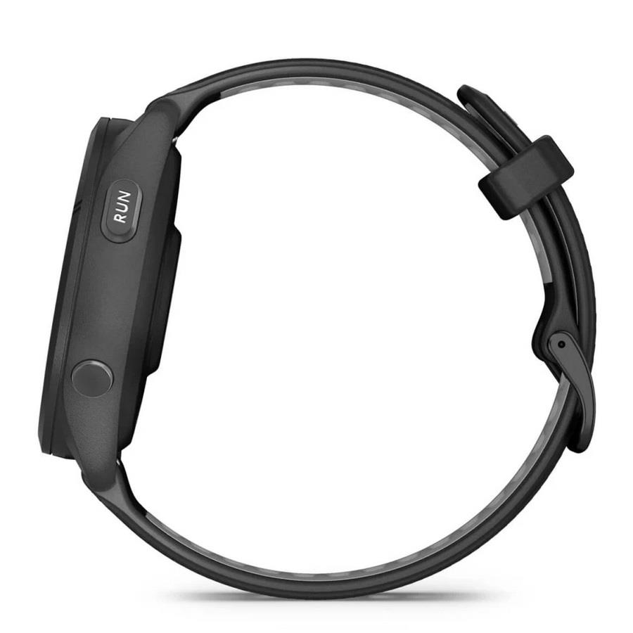 RELÓGIO GARMIN FORERUNNER 265 Rebordo e caixa pretos com bracelete preta/cinzento pó em silicone