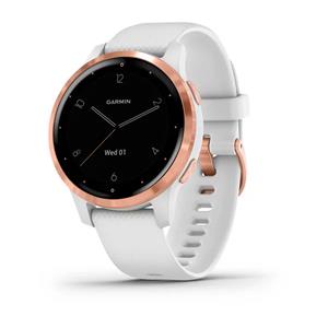 RELÓGIO GARMIN VÍVOACTIVE 4S BRANCO E ROSA DOURADO