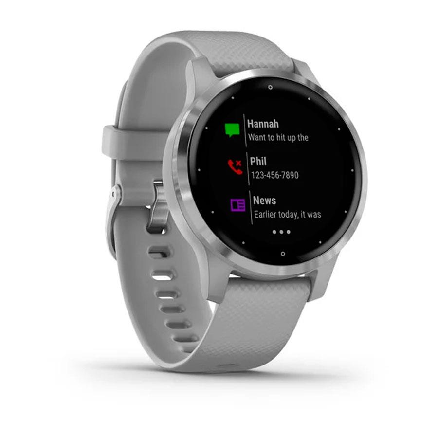 RELÓGIO GARMIN VÍVOACTIVE 4S CINZENTO PÓ E PRATEADO
