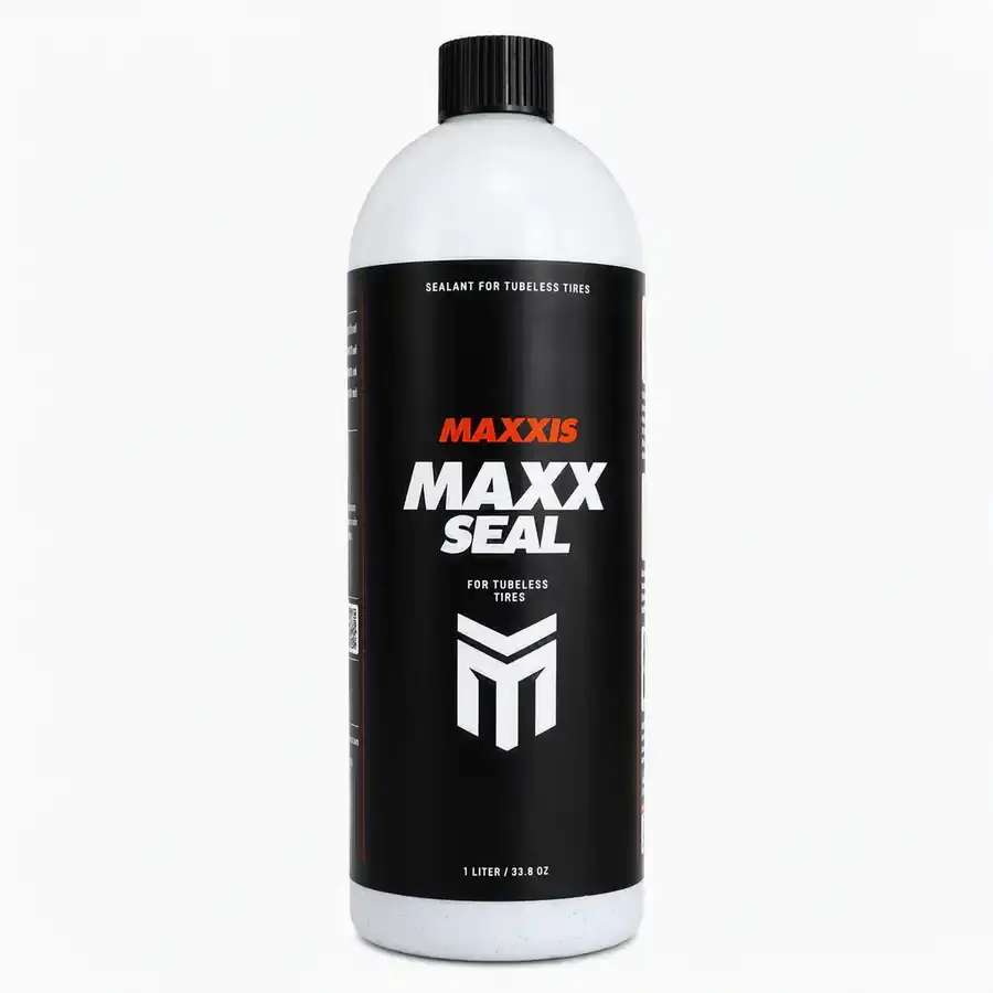 SELANTE TUBELESS MAXXIS MAXX SEAL 1L Selante tubeless Maxxis MAXX SEAL 1 L: fórmula sem amoníaco que sela furos até 7 mm, compatível com CO2 e inserts de pneu.