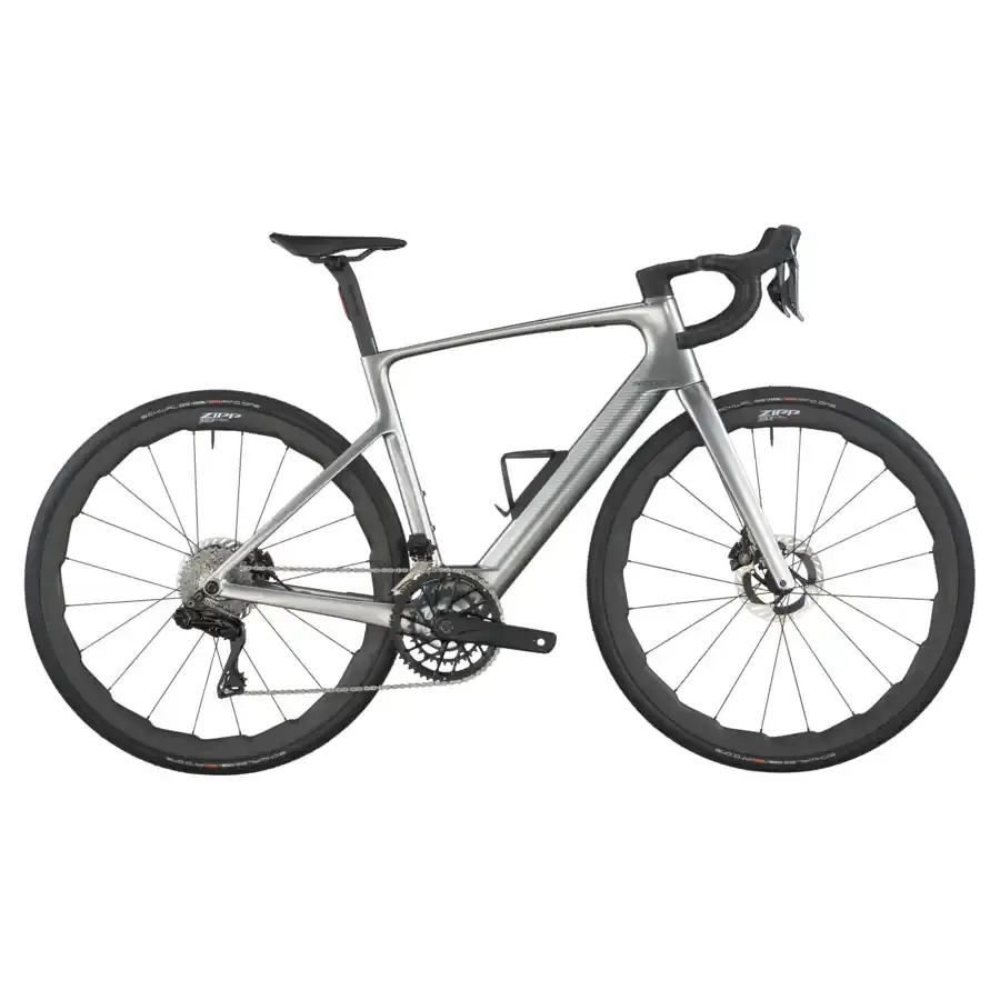 A Bicicleta Elétrica SCOTT Fastlane Premium tem bateria interna até 290 Wh, Quadro em Carbono HMX e transmissão Shimano Dura Ace Di2 Disc 24 VL.