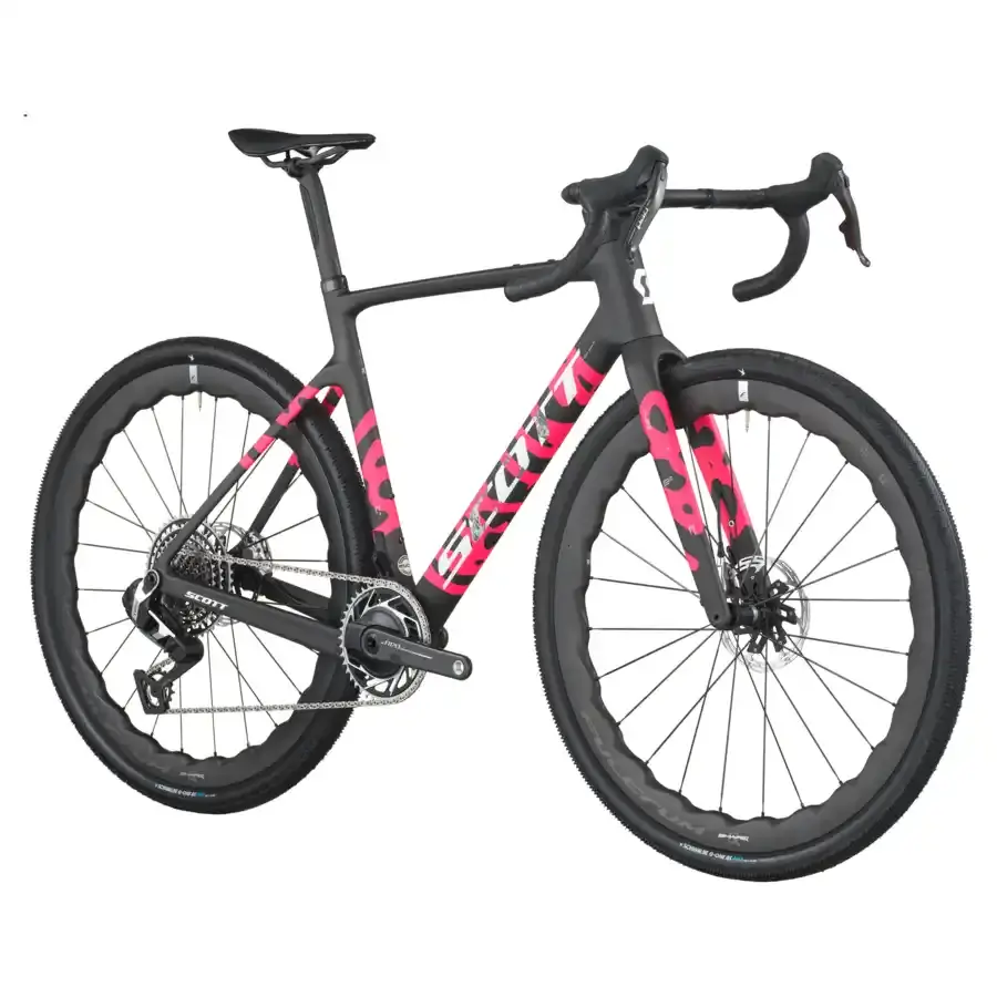 Com a Bicicleta SCOTT Addict Gravel RC chega rápido à meta, com Quadro em Carbono HMX e Transmissão SRAM RED XPLR AXS Disc 13 VL.
