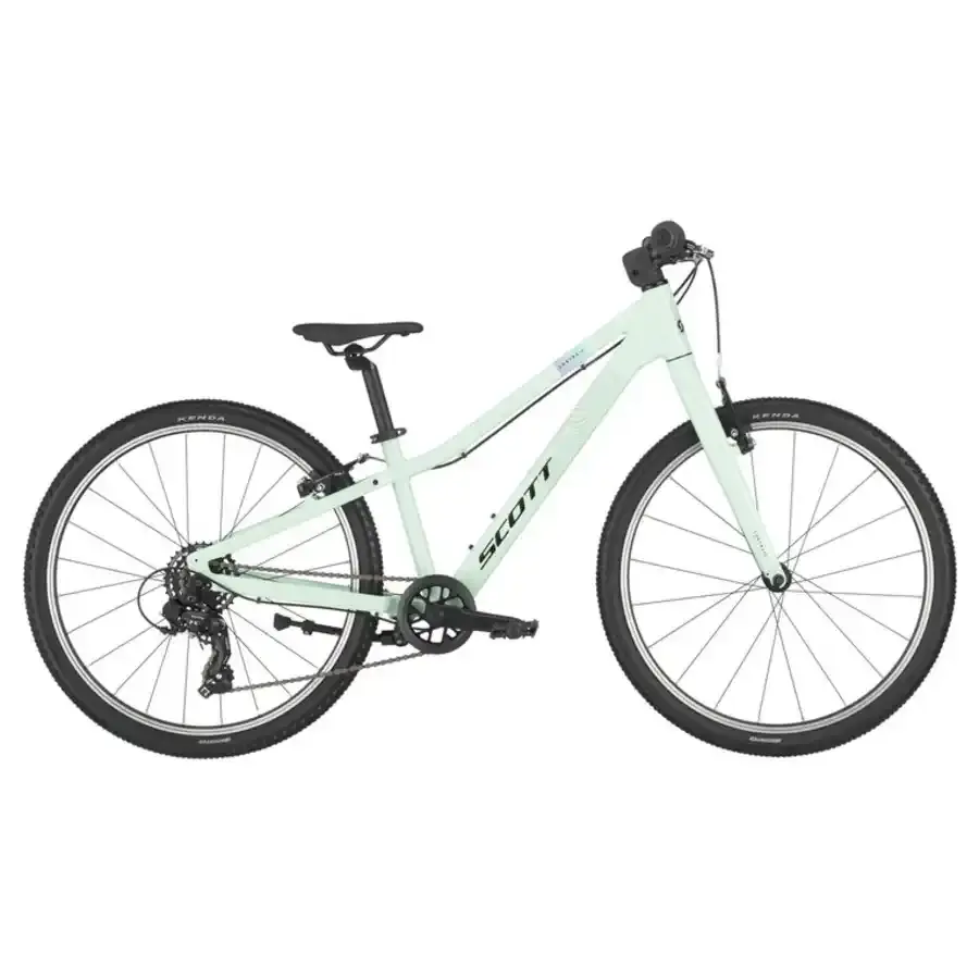 A Bicicleta SCOTT Contrail 400 tem Quadro Alumínio / Geometria para crianças,  Shimano de 7VL,Tektro V-Brake e alavanca específica para criança.