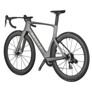 A Bicicleta SCOTT Foil RC Ultimate tem Quadro em Carbono HMX SL e transmissão SRAM RED AXS Disc 24 VL.