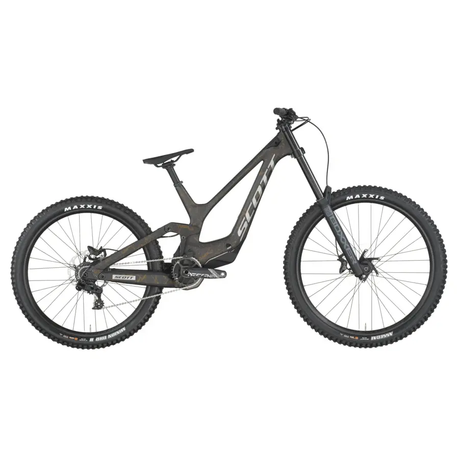 A Bicicleta SCOTT Gambler 10 tem Quadro Gambler Carbono HMX/Alloy, RS Boxxer Base, RS Vivid Coil Base e SRAM GX DH 7 VL.