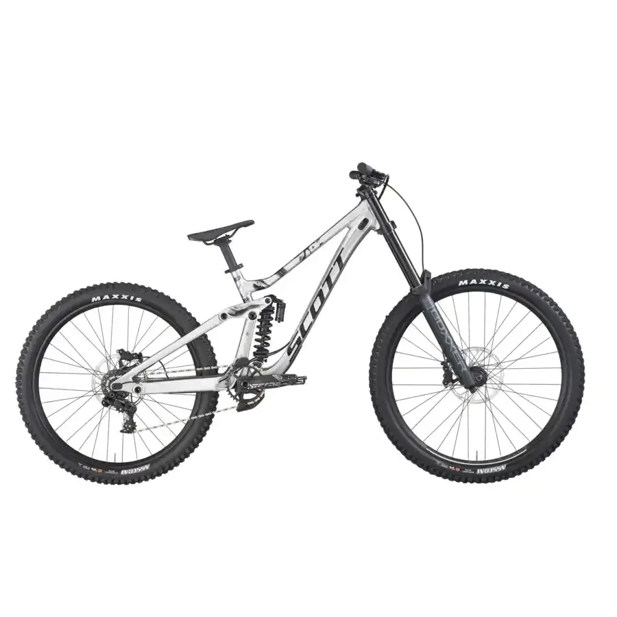 A Bicicleta SCOTT Gambler 20 tem Quadro Gambler Alloy, RS Boxxer Base, RS Vivid Coil Base e SRAM GX DH 7 VL.