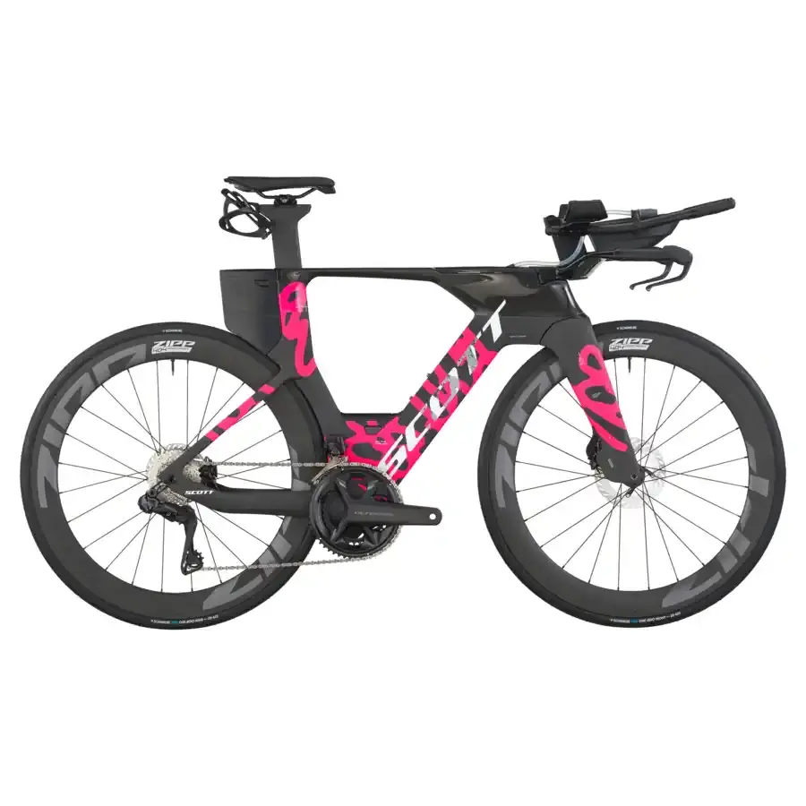 A Bicicleta SCOTT Plasma RC Pro tem Quadro em Carbono HMX e transmissão Shimano Ultegra Di2 Disc 24 VL.