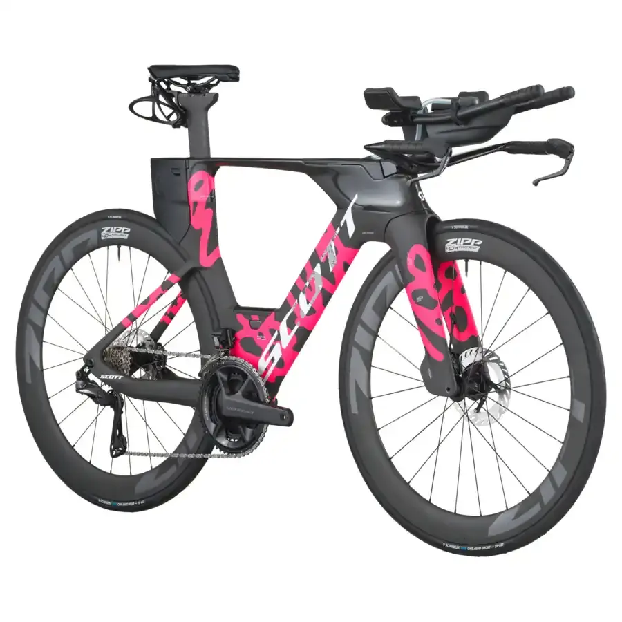 A Bicicleta SCOTT Plasma RC Pro tem Quadro em Carbono HMX e transmissão Shimano Ultegra Di2 Disc 24 VL.