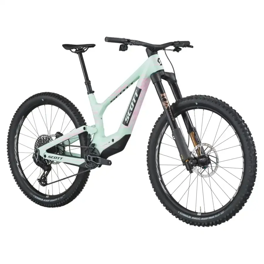 A Bicicleta SCOTT Ransom 900 RC tem Quadro Carbono HMX, FOX Podium Factory e SRAM X0 AXS 12 VL.