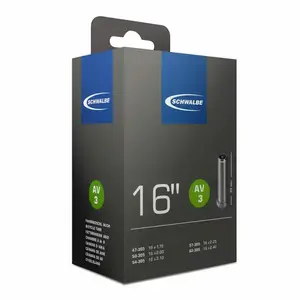 CÂMARA DE AR SCHWALBE AV3 16X1.75 A 2.5 SCHRAEDER 40MM